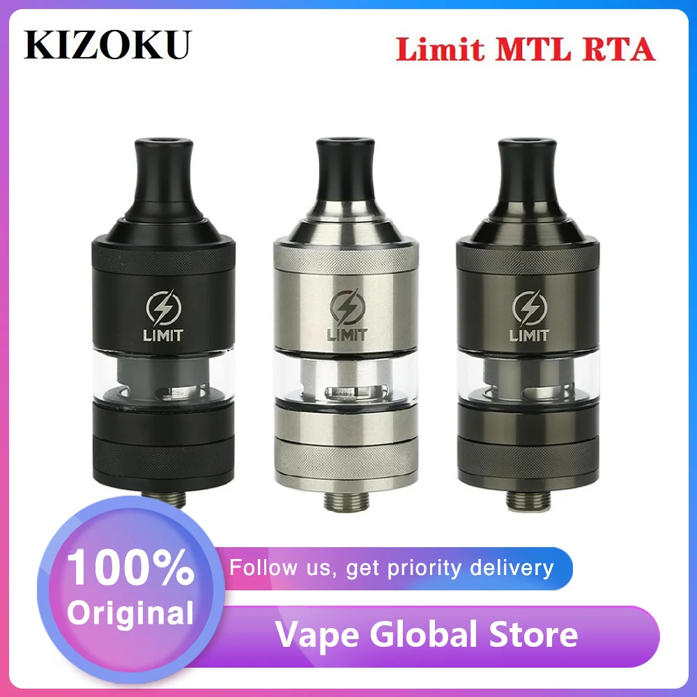 Горячая Распродажа оригинальный KIZOKU лимит MTL RTA бак 2 мл/3 мл атомайзер 22 мм одна