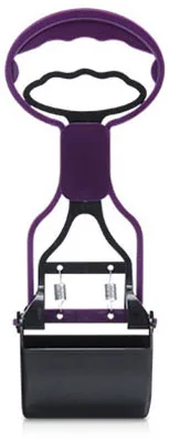Purple Переносная Лопата для домашних животных с зажимом для здоровья, удобная переносная Лопата для собак, безопасный материал, длинная ручка для туалета - Цвет: Purple