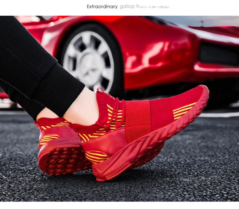 CINESSD/Дышащие Беговые кроссовки Flyknit; удобные уличные кроссовки на шнуровке; беговые кроссовки; Мужская Нескользящая прогулочная спортивная обувь