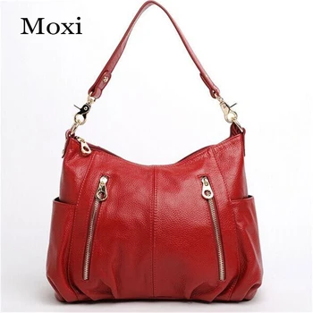 

Genuine Cow Leather Women Handbag England Fashion Style Women Shoulder Bag Leisure Solid Color Ladies Messenger Bag