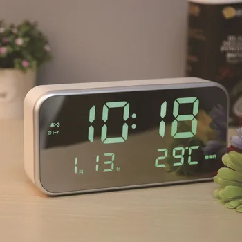 

Large Digital Alarm Clock with 3 Alarm Options with Temperature Electronic Table Clocks LED Clock Backlight Student Desk Watch