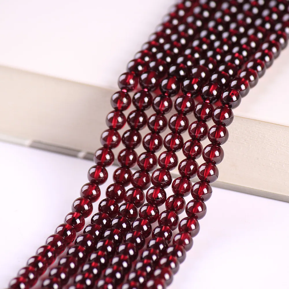 

AAAA natural gemstone dark red garnet round beads, real garnet round loose beads, used for DIY bracelet necklace jewelry making