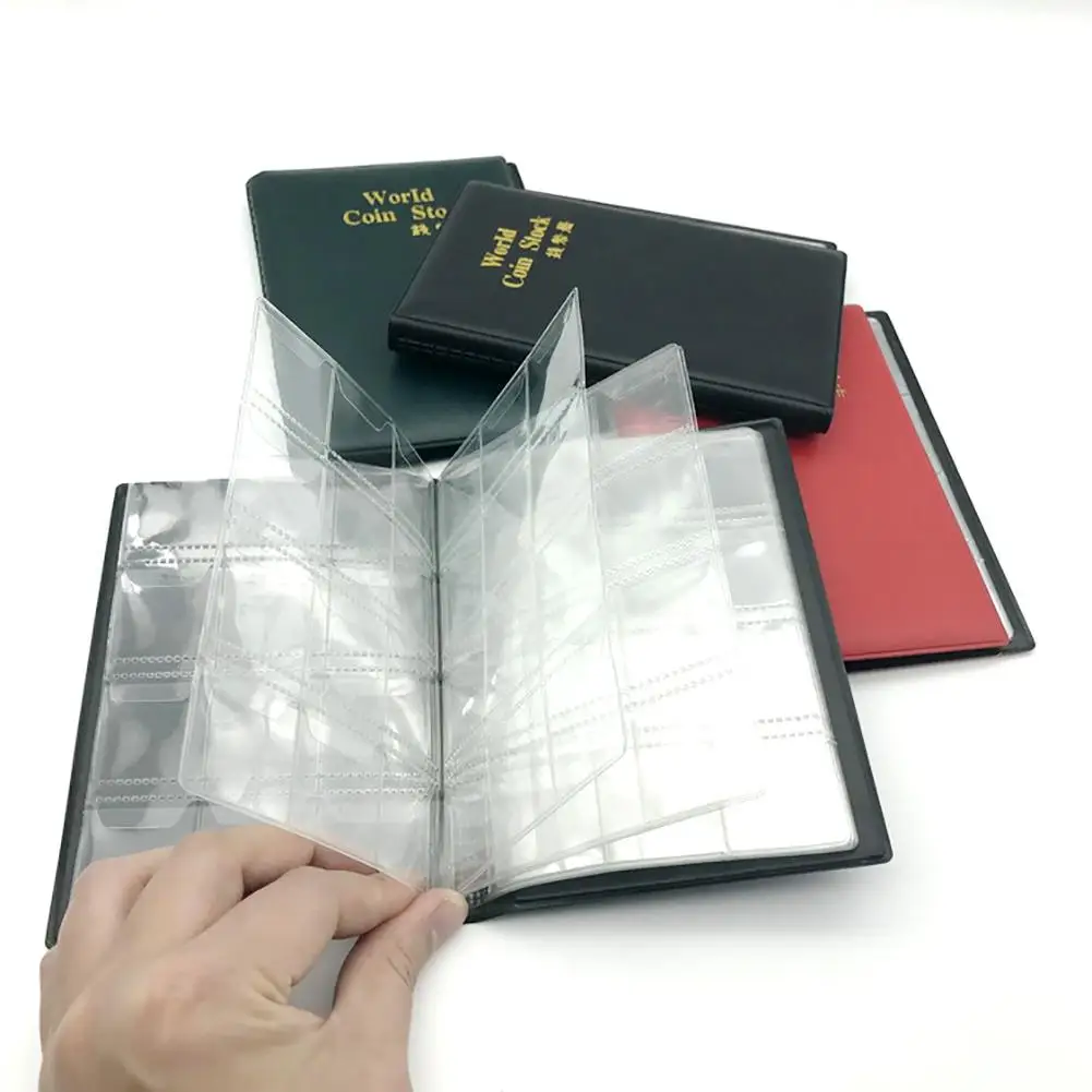 

Durable 120 Pockets Money Penny Collecting Storage Coin Holder Collector Album Book Cold Resistant