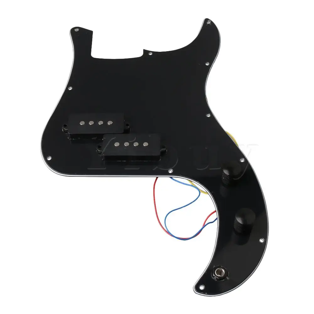 Yibuy Черный Предварительно проводной набор басов для гитары PB|prewired pickguard|for