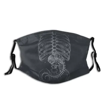 

Alien Bone Human Body X-Ray Non-Disposable Face Mask Printed Dust Mask Protection Mask Respirator Mouth Muffle