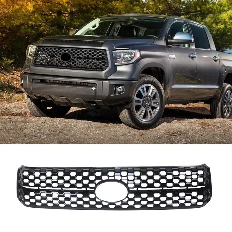 Лояльность Передняя решетка для- Toyota Tundra Platinum SR5 ABS окрашенный глянцевый черный передний бампер капот автомобиля аксессуары для укладки