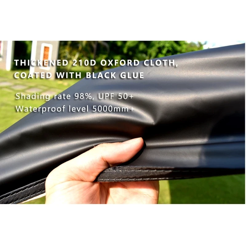Aricxi Black Coating Tarp Outdoor Camping Sun Shelter Shade Awning Thickened 210D Oxford cloth Anti UV high waterproof tarp