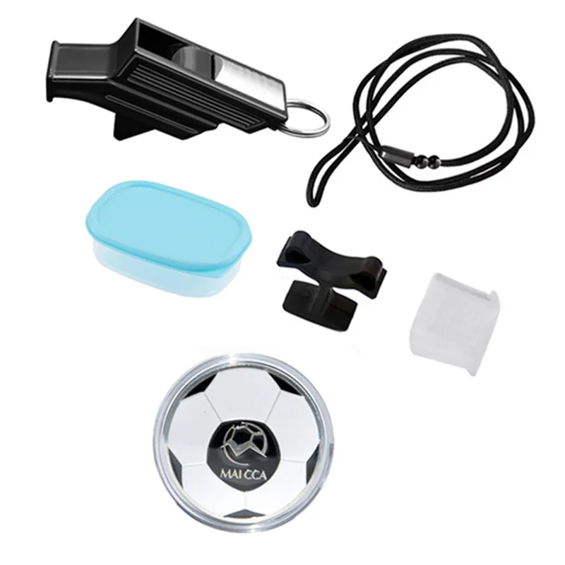 Soccer referee cards referee whistles MAICCA Referee Equipment Soccer referee whistle Cards Football Pencil Notebook Football Champion Pick Edge Finder Coin