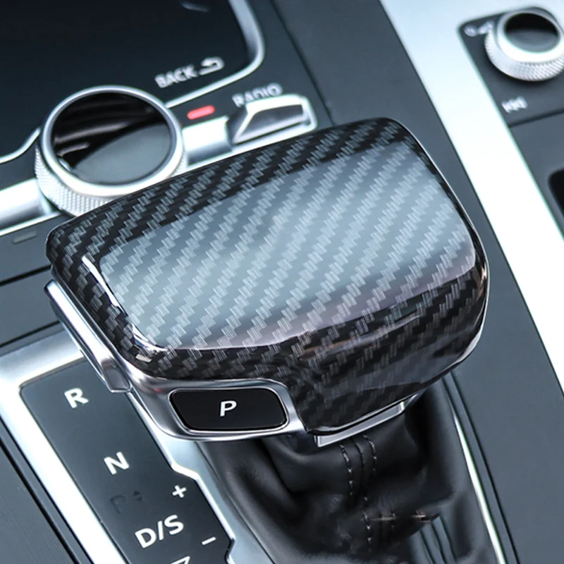 GELINSI для Audi Q5 FY аксессуары для салона автомобиля ABS карбоновое волокно переключения передач верхняя головка наклейка Рамка накладка Крышка хром