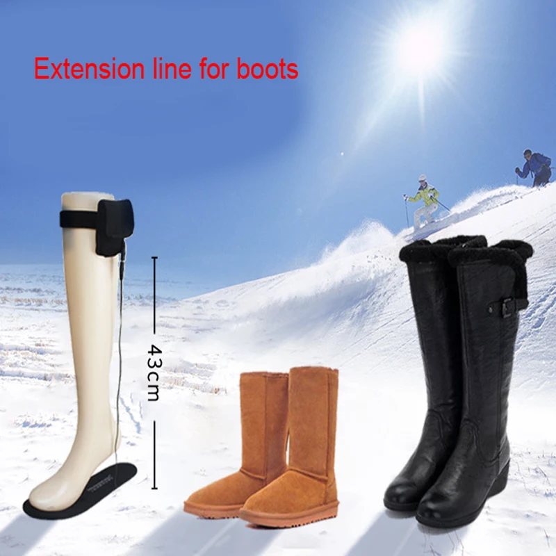 Winter Battery Shoe Pad Electric Heating Insoles With Lone Line For Boots Rechargeable Electric Heated Insoles For Ski Insole