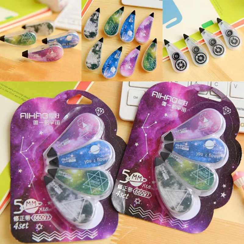 

4 Pcs/set Novelty Star Sky Correction Correcting Tape Stationery Corrector Student Gift School Supplies