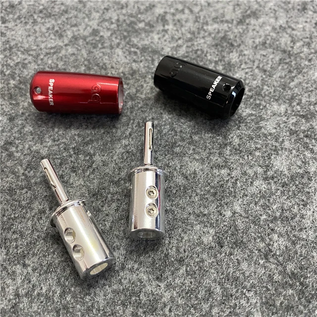 $68 Hi-end Audio Speaker Banana Plug 1003 Series Silver Spade Connector for DIY Audio Cable Adapter