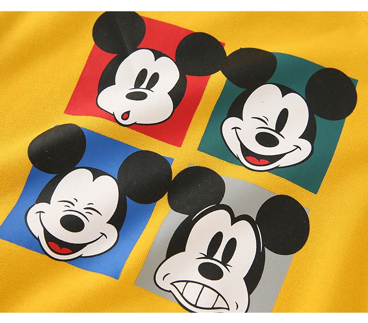 Disney/детская одежда для малышей детский трикотажный костюм с воротником под горло для мальчиков г., осенний комплект из двух предметов в западном стиле