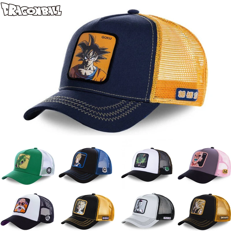 ball caps for men New Brand DRAGON BALL animation All Styles Snapback Cotton Baseball Cap Men Women Hip Hop Dad Mesh Hat Trucker Hat Dropshipping harris tweed baseball cap