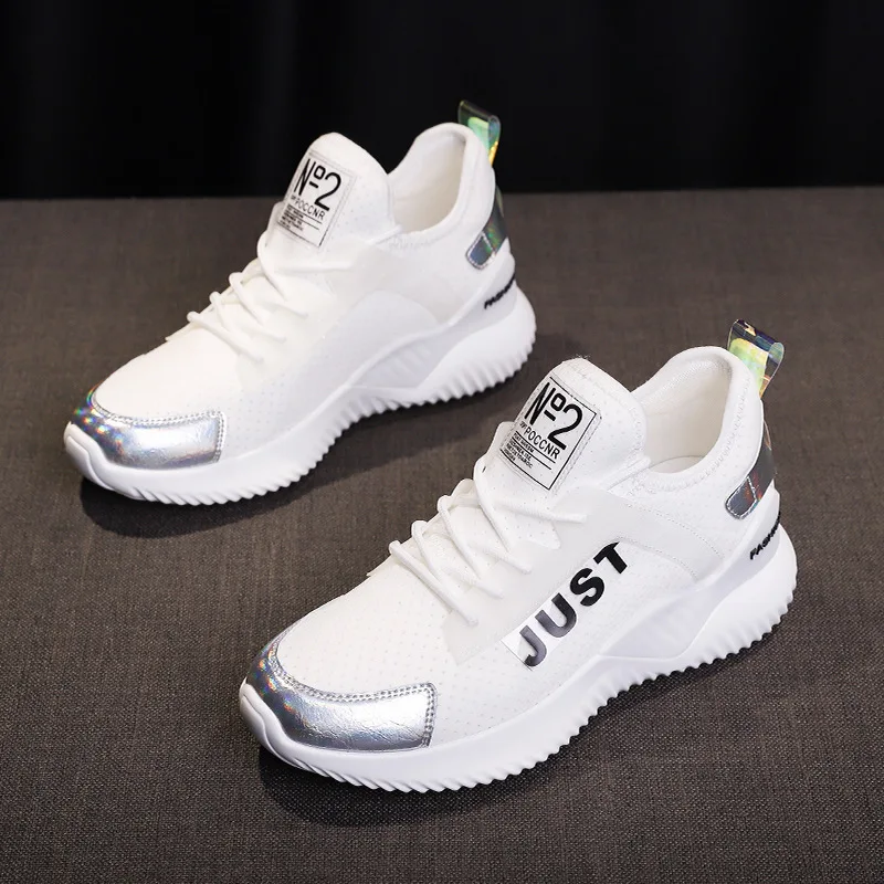 

2019 Platform Wedges Women's Sneakers autumn High Quality Mesh Breathable Increased women's shoes Casual Shoes 37 38 39 40
