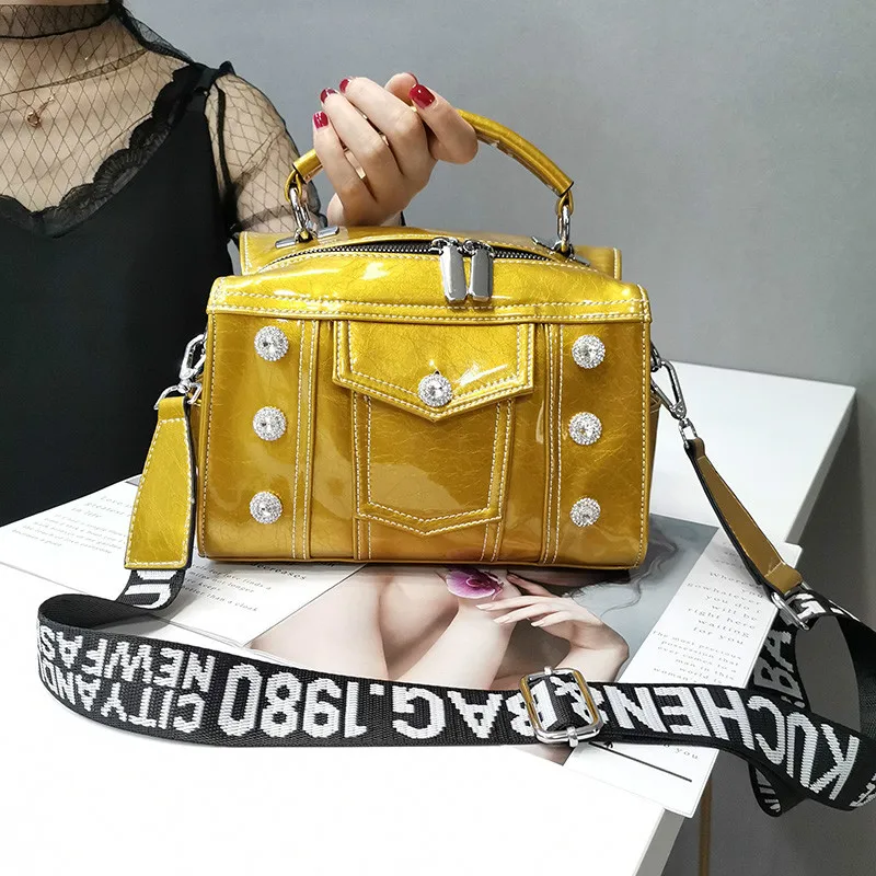 

Fashion Rhinestone Bright Female Bag 2020 New Jelly Color Light Shoulder Messenger Trend Handbag Bolsos Para Mujer Taschen Women