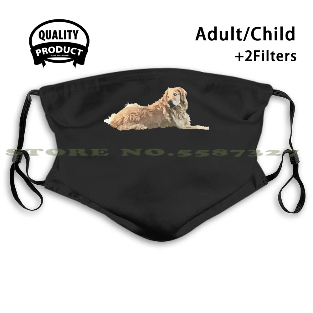 Golden Retriever Face Mask With Filter Golden Retriever Golden Gold Golden Doodle Dog Puppy Mutt Pup Pet Love Cute Hand Drawn T Shirts Aliexpress