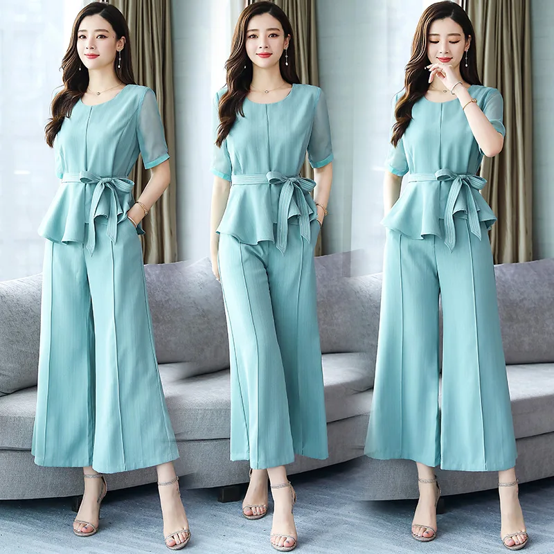 

Youth Cute Street Fashion Set/Suit Skirt 2019 Summer Two-Piece Set Elegant Fresh