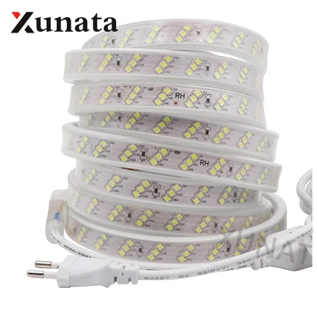 

2835 Led Strip EU 220V White / Warm White Waterproof 276Leds/m Three Row Flexible Tape Led Light Lamp