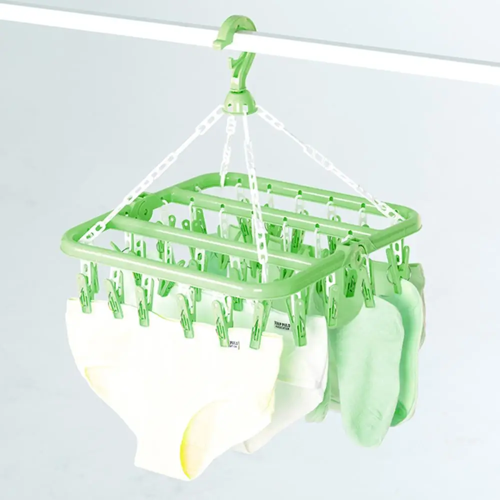 32 зажимы складывающиеся носки вешалка для одежды пластиковый стеллаж хранения