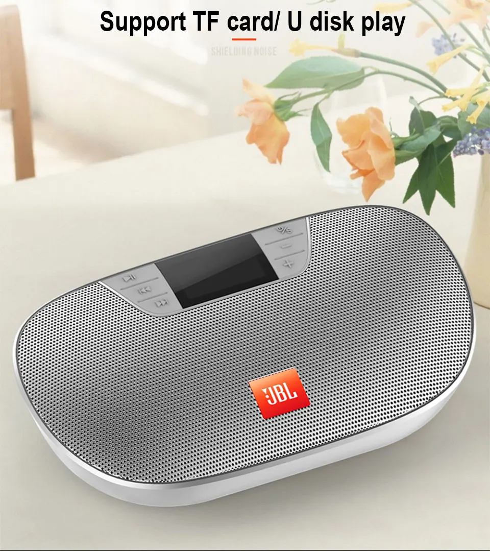 JBL TUNE2 беспроводной Bluetooth динамик Настольный портативный динамик глубокий бас звук FM радио Поддержка U диск TF карта громкой связи с микрофоном