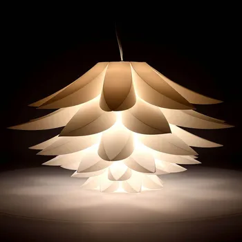 

E27 lamp holder six-layer lotus lampshade romantic room chandelier hotel bar decoration