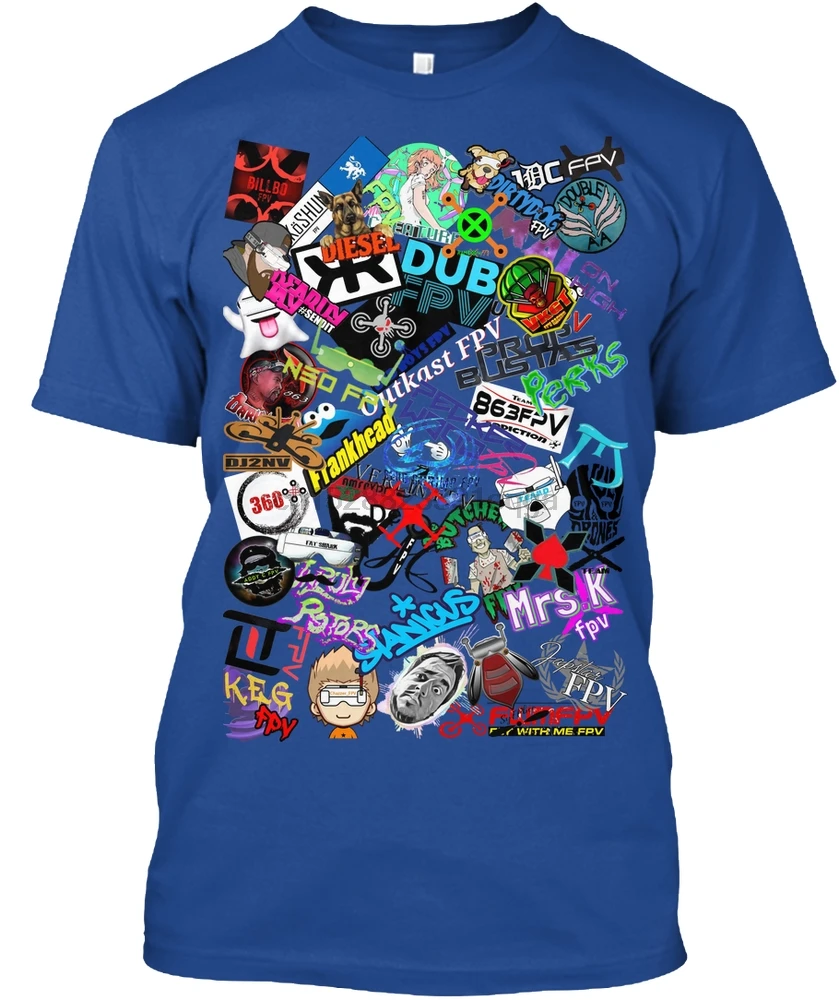 

Men T Shirt FPV Pilot Logo Stickerbomb V2 Women t-shirt