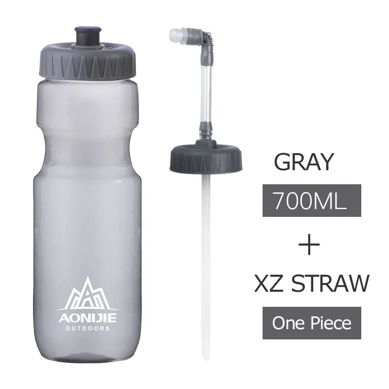 Bottle and Straw AONIJIE SD33 Спортивная 700 мл бутылка воды чайник BPA бесплатно для 100℃ кипящая вода Велоспорт Бег Туризм тропа марафон - Цвет: Bottle and Straw