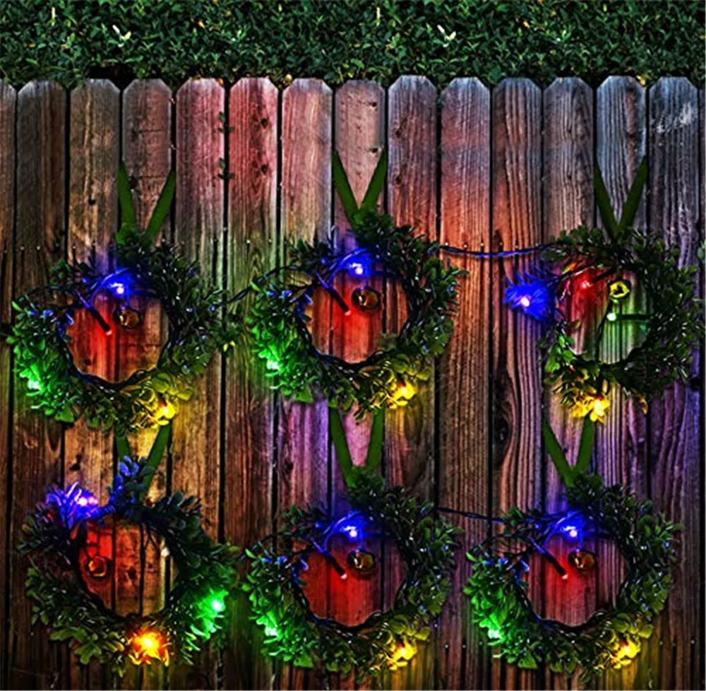 Солнечная цепная гирлянда, сказочный светильник, гирлянда, искусственные листья Милана, 6 венков, зелени, гирлянды для внутреннего, наружного, свадебного украшения