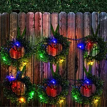 Солнечная цепная гирлянда, сказочный светильник, гирлянда, искусственные листья Милана, 6 венков, зелени, гирлянды для внутреннего, наружного, свадебного украшения