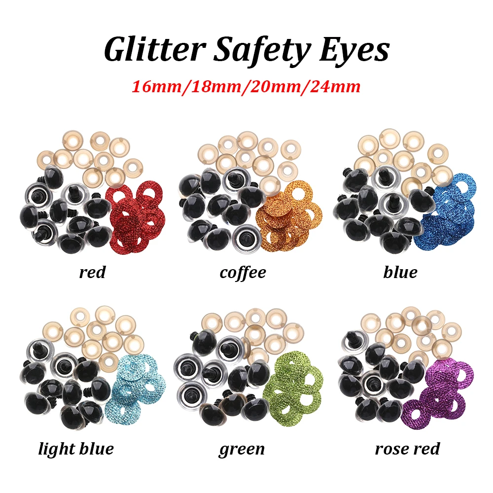 Stuffed toys safety eyes round plastic findings 16/18/20/24mm 10PCS