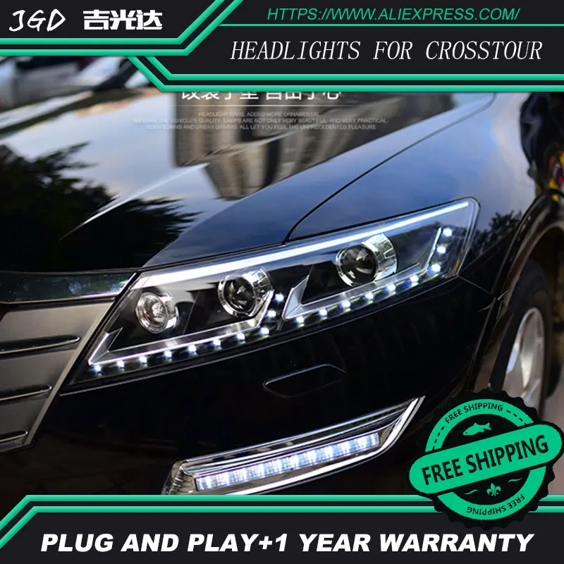 Автомобильный Стильный чехол для фары Honda Crosstour фара 2010 2013 светодиодный