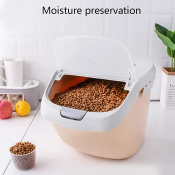 

Pet Dog Feeder Storage Food Container Mildew Anti-Oxidation Large Capacity Storage Fresh Box Food Container Dog Bucket