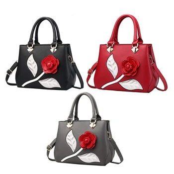 

Roses Women Handbags Fashion Handbags For Women Pu Leather Shoulder Bags Tote Bags Purse