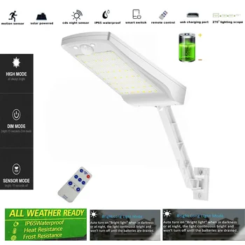

solar security lights Outdoor Waterproof Solar Powered Lamp PIR Motion Sensor Street Light for Garden Decoration 3 Mode