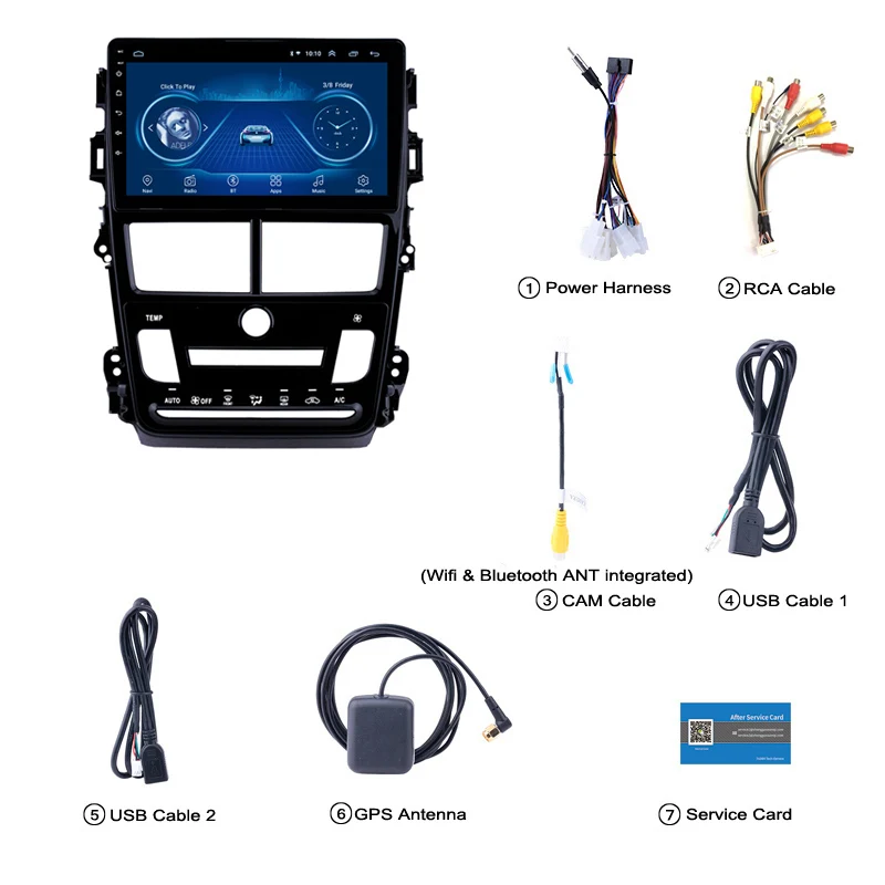 9 дюймовый автомобильный DVD плеер wanqi 8 1 с GPS навигацией мультимедийный для Toyota Vios