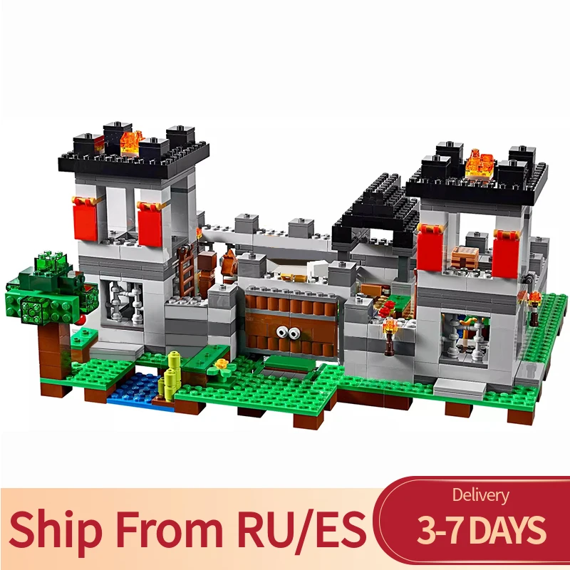 

Minecraft Series 523pcs The Fortress 4In1 Model My World Bricks Building Blocks Toys For Children Minecrafts Sets