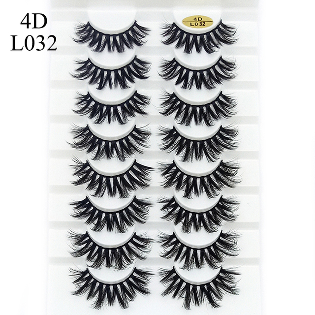 8 Pairs 3D Mink False Eyelashes Natural Wispy Fluffy Dramatic Volume Fake Lashes Extension Handmade Cruelty-free Eyelash