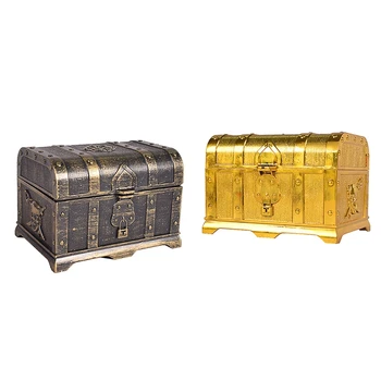 

Pirate Treasure Chest Decorative Treasure Chest Keepsake Jewelry Box Plastic Toy Treasure Boxes Party Decor Large Size