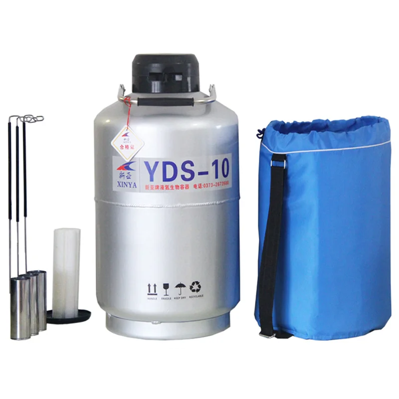 

1PC Liquid Nitrogen Container YDS-10 High Quality Cryogenic Tank Dewar with Straps 10L Laboratory Liquid Nitrogen Tank Tool