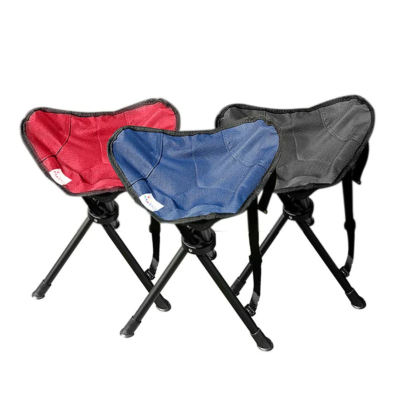 

Outdoor Triangular Folding Stool Convenient Fishing Stool Tripod Folding Chair Mini Train Stool Folding Pocket Stool