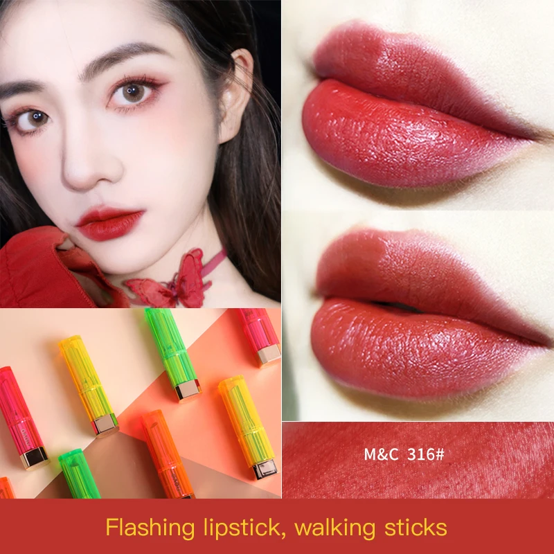 NOVO Candy Color Female Student Lipstick Fluorescent Velvet Matte Durable Cherry Tomato Net Red Advanced Ma |
