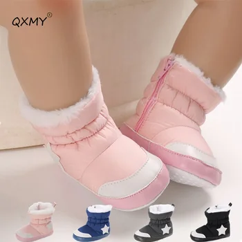 

Baby Shoes For Children First Walkers Newborn Girl Boy Winter Soft Anti-slip Warm Snowfield Booties Boot Infant Toddler