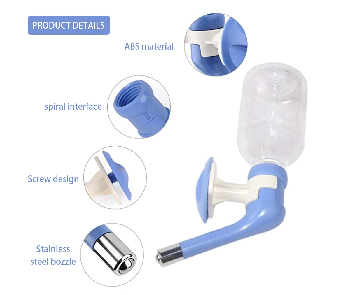 250/500ML No Drip Dog Water Bottle Best Animals Wire Cage Dispenser