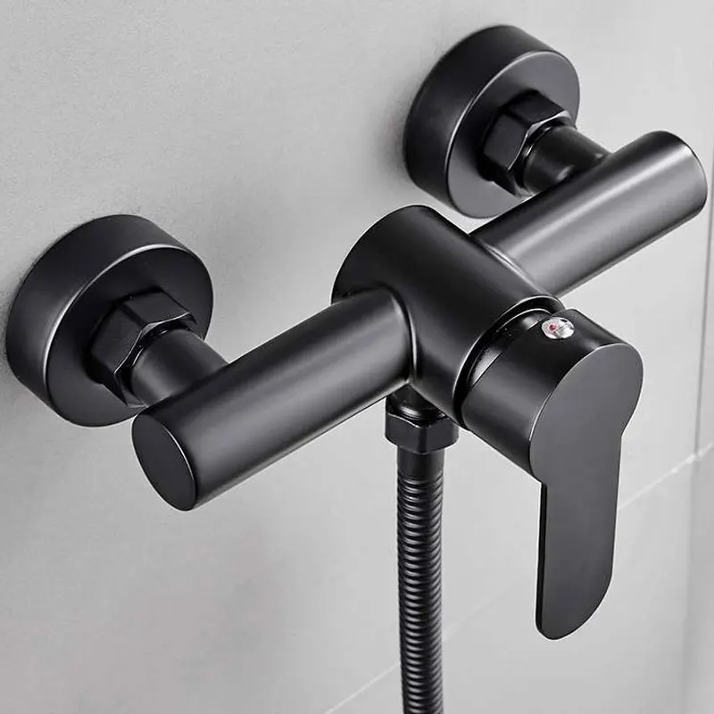 304 Stainless Steel Bathroom Shower Faucets Triple Bathtub Faucet Hot and Cold Water Mixer Valve Nozzle Tap Wall Mounted bathroom faucet bathroom shower faucet set