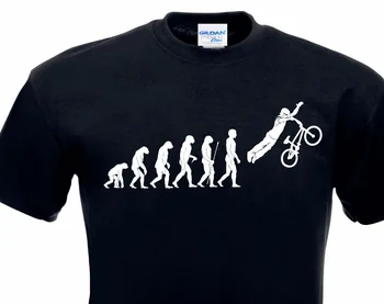 Camiseta clásica de moda para hombre, camisetas para hombre, camiseta Evolution Bmx Biker, Half Pipe Ramp Freestyle Trail Tricks, camisetas geniales