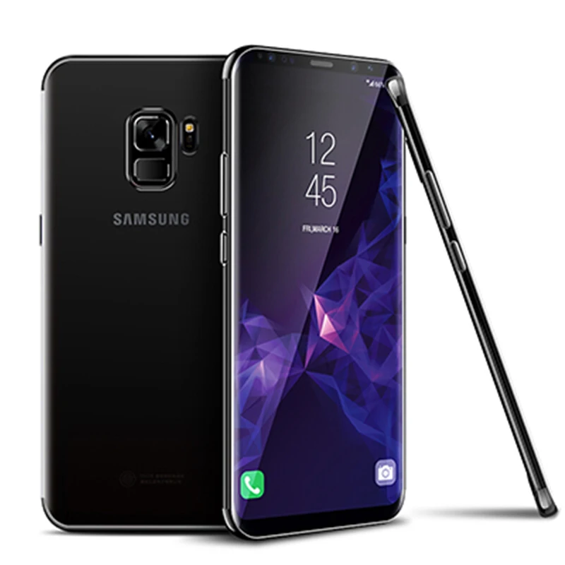 Чехол с покрытием 3 в 1 для samsung S9 чехол для samsung Galaxy S8 Plus S10 Lite мягкий чехол из ТПУ для samsung S6 S7 Edge S5 Note 5 8 9 - Цвет: Black