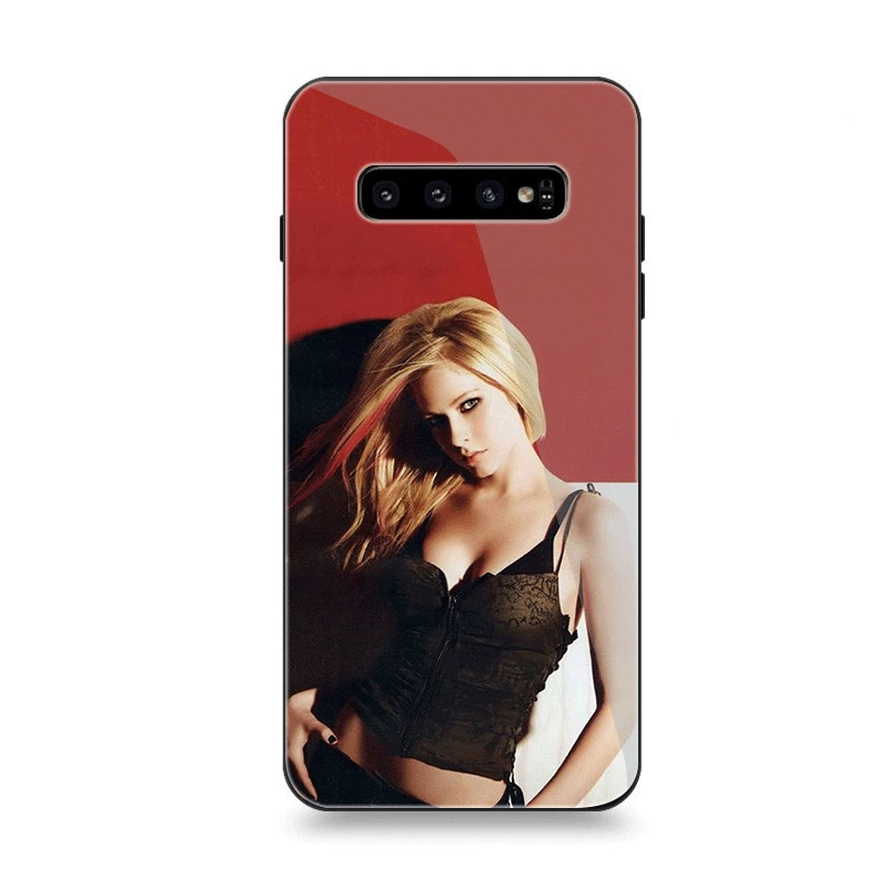 Чехол для телефона Стекло для samsung A40 A50 A10 A20 A30 A60 A70 S10 S7 край S8 S9 Plus Note 8 9 крышка Аврил Рамона Лавин