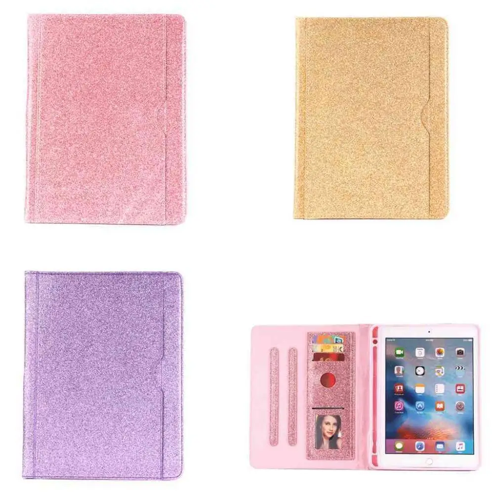 

Luxury With Pencil Holder Cover For Apple ipad mini 1 2 3 4 Tablet Case Smart PU Leather Case Wake up Sleep Case+Stylus Pen+Gift