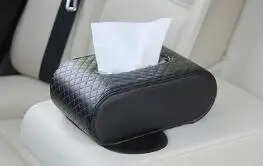 Автомобильная салфетница бумажная салфетка коробка Авто отделение для солнцезащитной шторки коробки микрофибра кожа подлокотник держатели для туалетной бумаги - Название цвета: Коричневый
